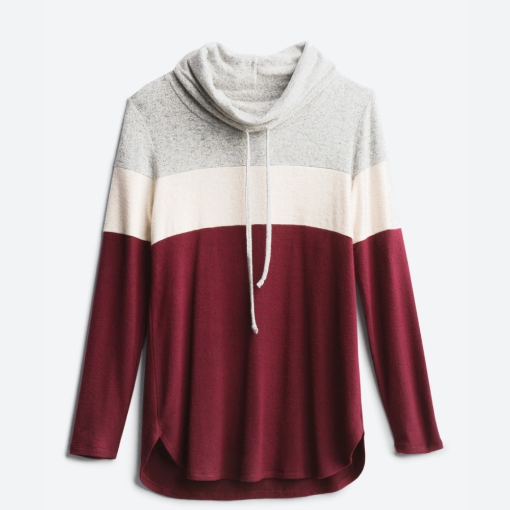 Super soft cowl neck long sleeve top